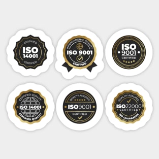 certified iso stamps 9001 14001 2200 Sticker